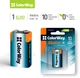 Батарейки ColorWay Alkaline Power щелочные 9V/6LR61 (1шт.) blister (CW-BA6LR61-1BL) - изображение 2