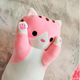 Мягкая игрушка обнимашка длинная Кот Батон. Розовый 70 - изображение 5