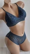 Комплект нижнего белья бюстгальтер бралет и трусики New Style S/M синий (2-209) - изображение 5