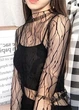Прозора кофтинка павутинка гольф кофточка сітка водолазка блузкаHoney Fashion Accessories XS/S чорний (10-50) - изображение 2