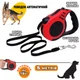 Автоматичний повідець рулетка Berry Retractable Dog Leash №1-1 для собак та котів 5 метрів з кнопкою фіксатором Red - зображення 1