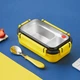 Ланч бокс зі сталевою ємністю Bee Lunch 550 мл - чорний/жовтий (LB-94732) - зображення 7