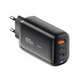 Зарядний пристрій Essager 65W GaN 2 USB-С & 1 USB-A QC3.0 PD3.0 Fast Charge - зображення 1
