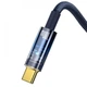 Кабель Baseus Explorer USB-USB Type-C, 5A, 100W, 1м Blue (CATS000203) - зображення 2