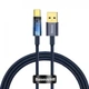 Кабель Baseus Explorer USB-USB Type-C, 5A, 100W, 1м Blue (CATS000203) - зображення 1