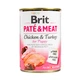 Вологий корм Brit Care Pate & Meat для цуценят, з куркою та індичкою, 400 г - зображення 1