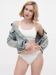 Комплект (топ + трусики-бикини) Apriori Bralette Tanga AU-200200 XS Шампань (ROZ6400175685) - изображение 3
