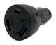 Автомобільний зарядний пристрій XON UniLink Type-C 20W (PD20) + QC3.0 + 5V/3.1A Black (CU2A1C20WB 3449) - зображення 1