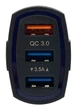 Автомобільний зарядний пристрій XON UniLink QC3.0 + 2 x 5V/3.1A Black (CU003A30QB 3432) - зображення 2