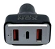 Автомобільний зарядний пристрій XON MaxCharge Type-C 75W (Type-C PD30 + 2 x Type-A 15V/1.5A) Black (CM2A1C75WB 3517) - зображення 3