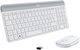 Комплект бездротовий Logitech MK470 Wireless Slim Combo White (920-009205) - зображення 2