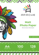 Фотопапір Apache A4 (100л) 128г/м2 матова (AP-128M/100A4) - зображення 1