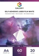 Пленка Galaxy Самоклеющаяся Белая А4 (20л) 60мкм Лазерной печати (A4S.FILM20-LAS60) - изображение 1