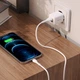 Сетевое зарядное Hoco N8 Briar dual port + кабель Lightning (EU) Белый - изображение 3