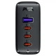 Сетевое зарядное устройство ACEFAST A37 PD100W GaN (3*CUSB-C+USB-A) charger set Black - изображение 3