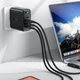Сетевое зарядное устройство ACEFAST A37 PD100W GaN (3*CUSB-C+USB-A) charger set Black - изображение 4