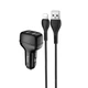 Автомобільний зарядний пристрій HOCO Z36 Leader dual port car charger set(iP) Black (6931474727732) - изображение 1