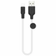 Кабель Hoco X21 Plus Silicone Lightning 0.25m. black/white - зображення 1