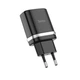 Мережевий зарядний пристрій HOCO C12Q Smart QC3.0 charger 18W Black (6931474716255) - изображение 1