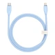 Кабель быстрой зарядки Baseus CAGD020103 Jelly Liquid Silica Gel Fast Charging Data Cable Type-C to iP 20W 2m Blue - изображение 1
