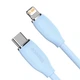 Кабель быстрой зарядки Baseus CAGD020103 Jelly Liquid Silica Gel Fast Charging Data Cable Type-C to iP 20W 2m Blue - изображение 2