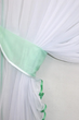 Кухонный комплект штор VR-Textil Дуэт № 060к с подвязками 170х330 см Мятный с белым (50-954) - изображение 4