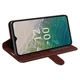 Класичний чохол-книжка Deexe Wallet Style для Nokia C32 - Brown - зображення 3