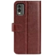 Класичний чохол-книжка Deexe Wallet Style для Nokia C32 - Brown - зображення 5