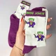 Мужские высокие носки с принтом Mini Joker 40-45 1 пара хлопковые демисезонные белые - изображение 4