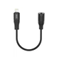 Перехідник адаптер із Lightning на роз'єм для навушників mini jack 3.5 mm XO NB181A audio adapter. Black - зображення 1