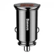 Адаптер автомобільний BASEUS Circular Plastic A+A PPS QC 3.0 2USB 5A black - зображення 1