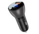 Автомобильное зарядное устройство ACEFAST B6 metal 63W USB-A/USB-C with digital display black - изображение 1