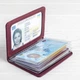 Кожаная обложка на id паспорт, для документов (права, техпаспорт) Villini 017 Бордовый - изображение 2