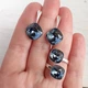 Комплект прикрас Hand Made з кристалами Swarovski темно-джинсового кольору - зображення 2