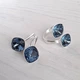 Комплект прикрас Hand Made з кристалами Swarovski темно-джинсового кольору - зображення 4