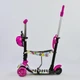 Самокат с сидением 5 в 1 Best Scooter 62310 Божья коровка корзинка родительская ручка розовый с белым - изображение 2