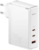 Ładowarka sieciowa Baseus GaN5 Pro 140W (2 x Type-C + USB) + Kabel Type-C + Type-C) Biała (CCGP100202) - obraz 1