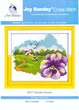Набір для вишивання за нанесеною на канву схемою October flower. AIDA 14CT printed 17*16 см - зображення 2