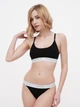 Комплект женского белья (топ + трусики-бикини) хлопковый Apriori Bralette Tanga 30201 XS Черный (ROZ6400033788) - изображение 3