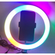 Кольцевая LED лампа для съемки с держателем телефона XPRO 3D-26RGB USB 26cm (40923-3D-26RGB) - изображение 3