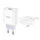 Зарядное устройство сетевое HOCO C81A 1USB/2.1A с кабелем для зарядки USB - MicroUSB Белый - изображение 1