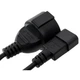 Кабель живлення C14 M to Schuko F 0.75mm2 Copper Vinga (VPCC14S75C) - зображення 3