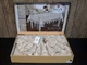 Льняная скатерть с ранером Selin Cagla Set 160×350+12 салфеток Бежевая - изображение 2