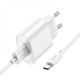 Сетевое зарядное устройство адаптер Hoco C109A USB QC3.0 18W + Type-C быстрая зарядка для телефона блочек - изображение 3