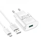 Сетевое зарядное устройство адаптер Hoco C109A USB QC3.0 18W + MicroUSB быстрая зарядка для телефона блочек - изображение 3