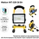 Портативный аккумуляторный светодиодный прожектор 2400 Лм Watton WT-329 30 Вт фонарь на подставке - изображение 3