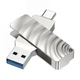 Флешка двухсторонная Type-C и USB 3.0 разъемами Borofone OTG USB flash drive (32 GB). Silver - изображение 2