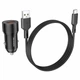 Автомобільний зарядний пристрій BOROFONE BZ19A Wisdom single port QC3.0 car charger set(Type-C) 18W Black (BZ19ACB) - изображение 1