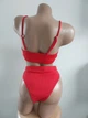 Женский купальный раздельный в рубчик с завышенной талией New Style S красный (6-125) - изображение 3