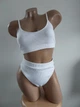 Женский купальный раздельный в рубчик с завышенной талией New Style S белый (6-125) - изображение 2